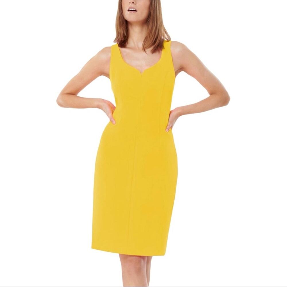 MILLY Cady Elizabeth Yellow Marigold Sheath Dress Cocktail Formal NWT Size 8